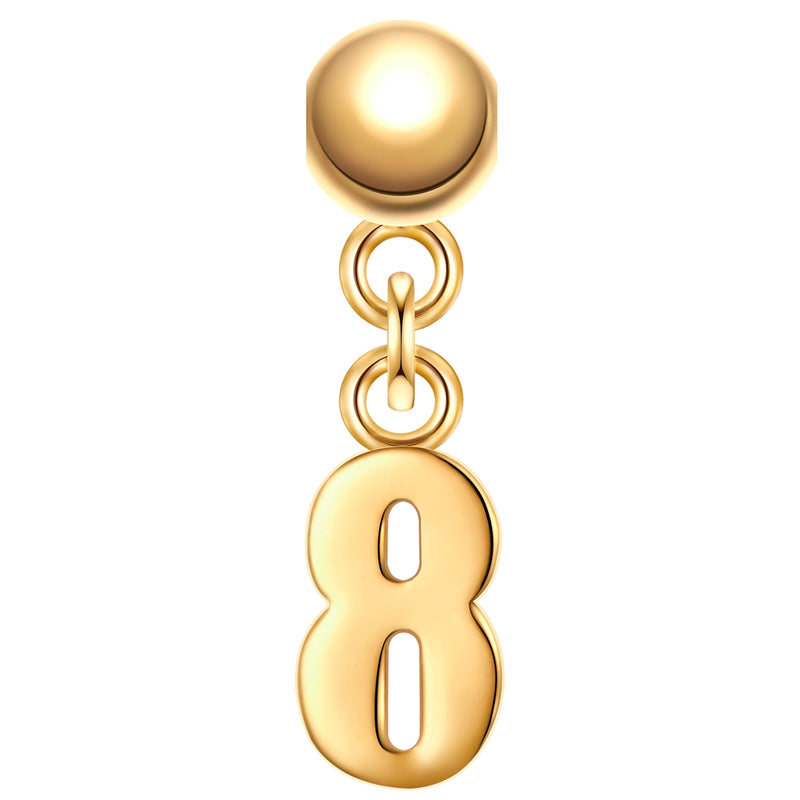 Charm Zahl 8 gold