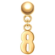 Charm Zahl 8 gold
