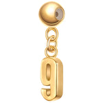 Charm Anhänger Zahl 9 gelbgold