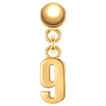 Charm Anhänger Zahl 9 gelbgold