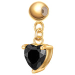 Charm Herz gold mit Zirkonia