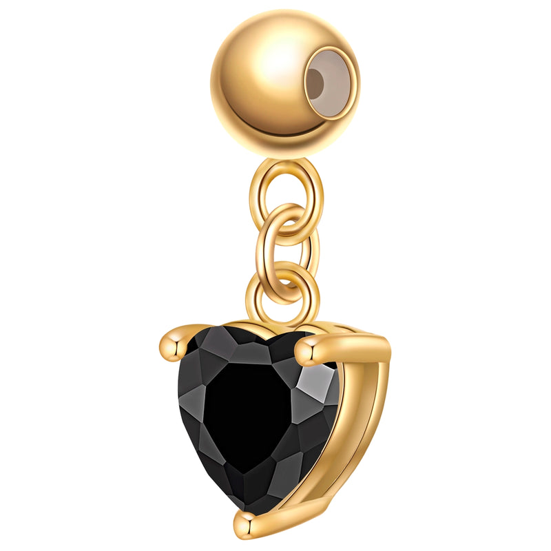 Charm Herz gold mit Zirkonia