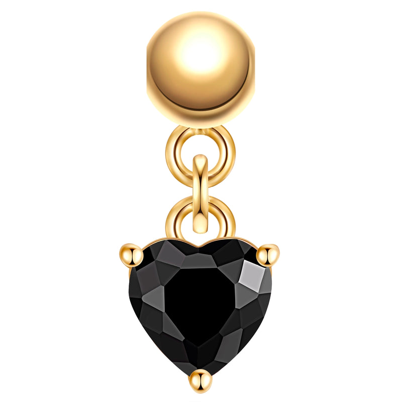 Charm Herz gold mit Zirkonia