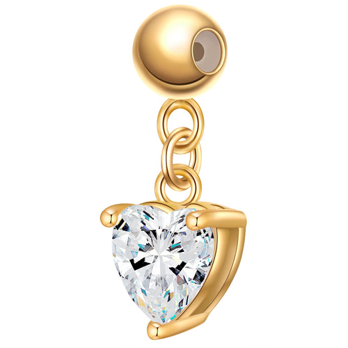 Anhänger Charm Herz mit Zirkonia