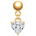 Anhänger Charm Herz mit Zirkonia