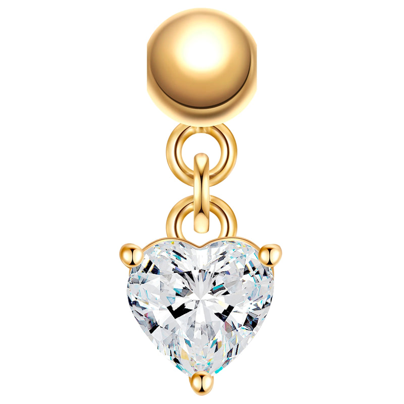 Anhänger Charm Herz mit Zirkonia