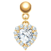 Charm Herz gold mit Zirkonia weiß