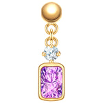 Charm gold Zirkonia lila