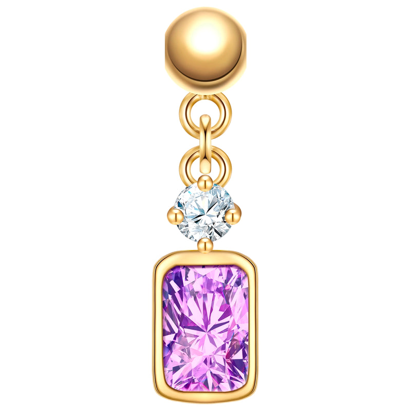 Charm gold Zirkonia lila