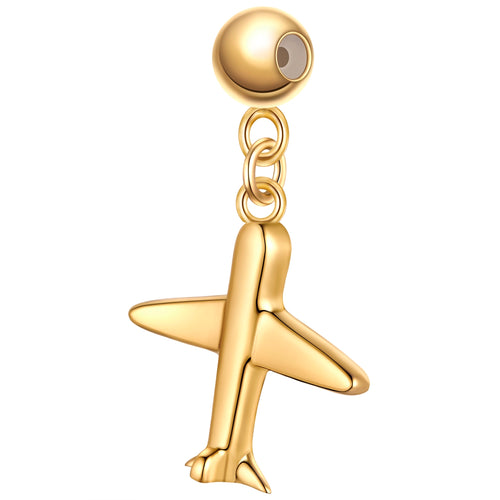 Charm Flugzeug gold