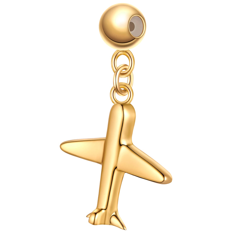 Charm Flugzeug gold