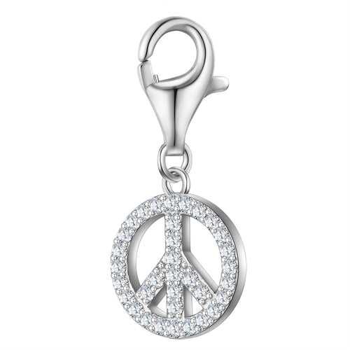 Charm Peace silber mit Zirkonia