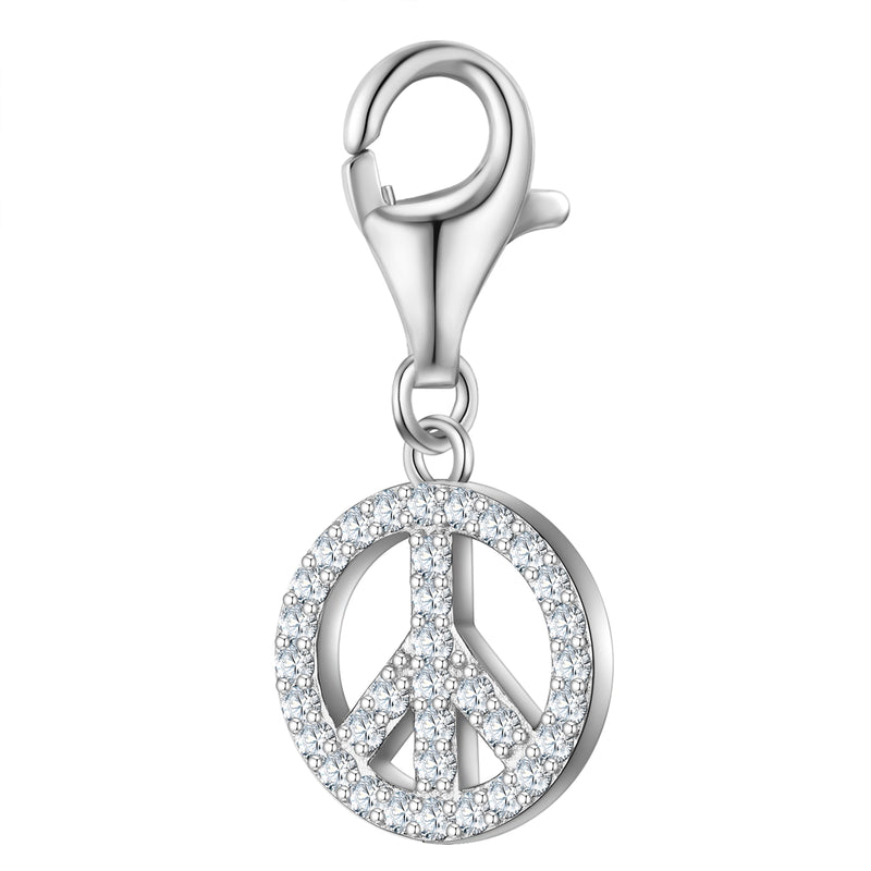 Charm Peace silber mit Zirkonia