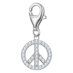 Charm Peace silber mit Zirkonia