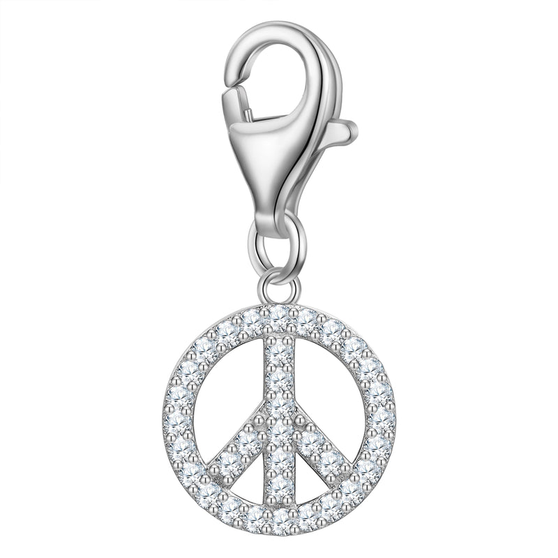 Charm Peace silber mit Zirkonia