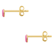 Ohrstecker Donut mit Emaille pink – Ansicht 3