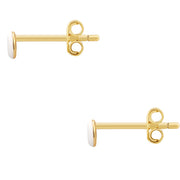 Damen-Ohrstecker Donut Emaille weiß – Ansicht 3
