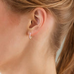 Creolen gold Emaille rosa