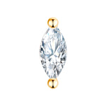 Piercing Raute gold Zirkonia