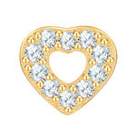 Piercing gold Herz mit Zirkonia