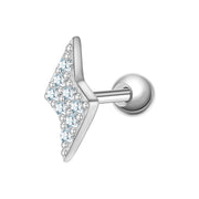 Piercing silber Blitz Zirkonia