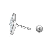 Piercing silber Blitz Zirkonia