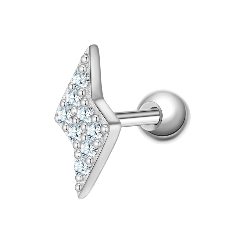 Piercing silber Blitz Zirkonia