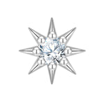 Blumen Piercing silber mit Zirkonia