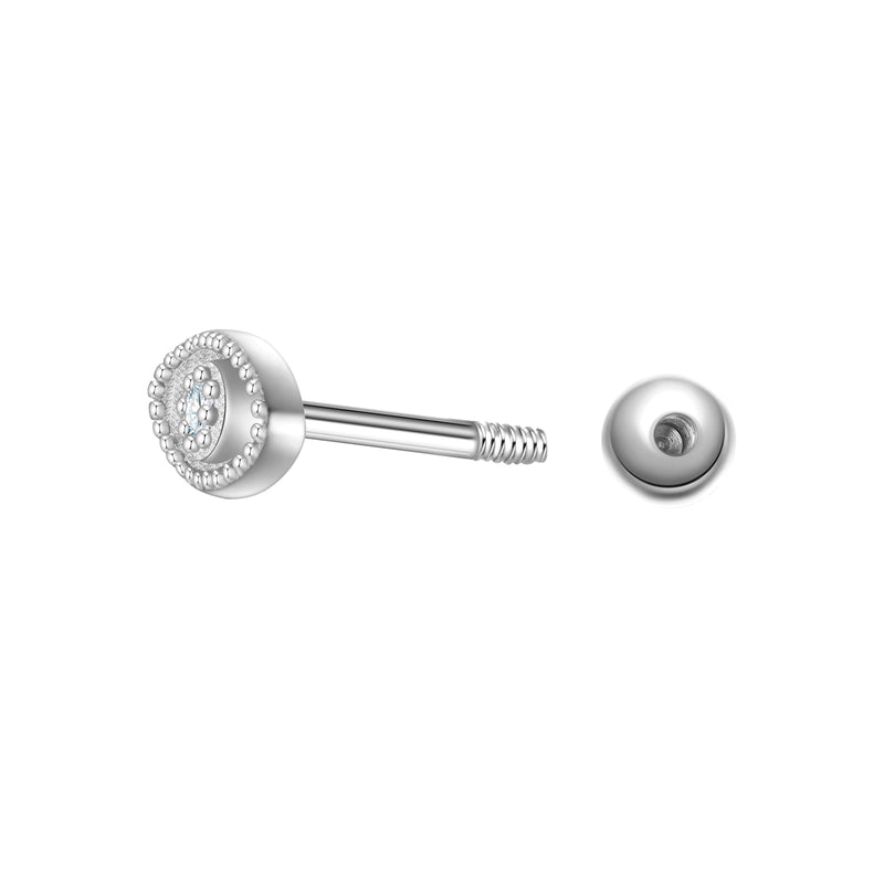 Piercing Allsehendes Auge silber mit Zirkonia