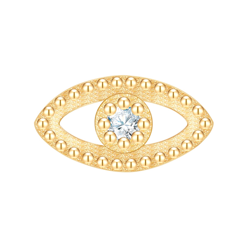 Piercing Allsehendes Auge gold Zirkonia