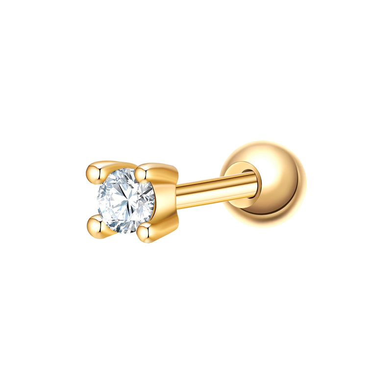 Piercing klein gold Zirkonia