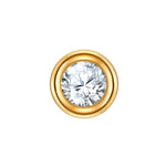 Runder Piercing gelbgold Zirkonia