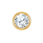 Runder Piercing gold medium Zirkonia