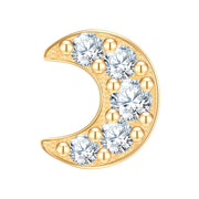 Piercing Mond gold Zirkonia