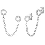 Ohrstecker für zwei Ohrlöcher silber