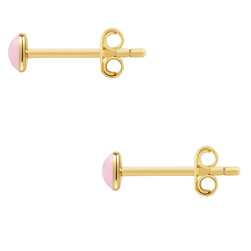 Ohrstecker HERZ mit rosa Emaille