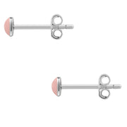 Ohrstecker Herz silber mit Emaille pfirsich – Ansicht 2