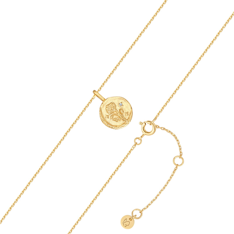 Kette gold Geburtsblume August Mohn