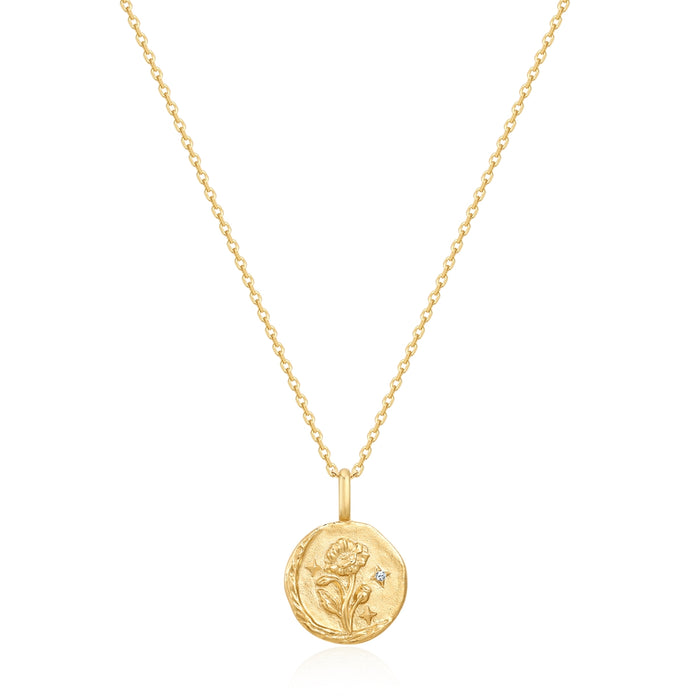 Kette gold Geburtsblume August Mohn