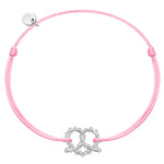 Armband Textil rosa HERZ-BREZE silber