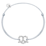 Textil Armband silber HERZ BREZE silber