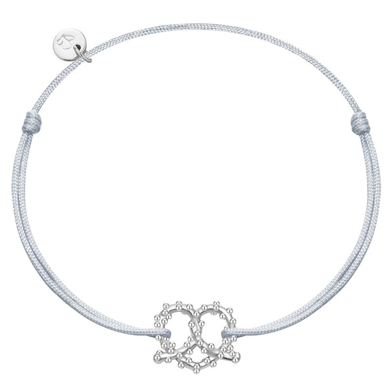 Textil Armband silber HERZ BREZE silber
