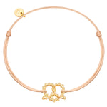 Armband Textil beige HERZ-BREZE gold