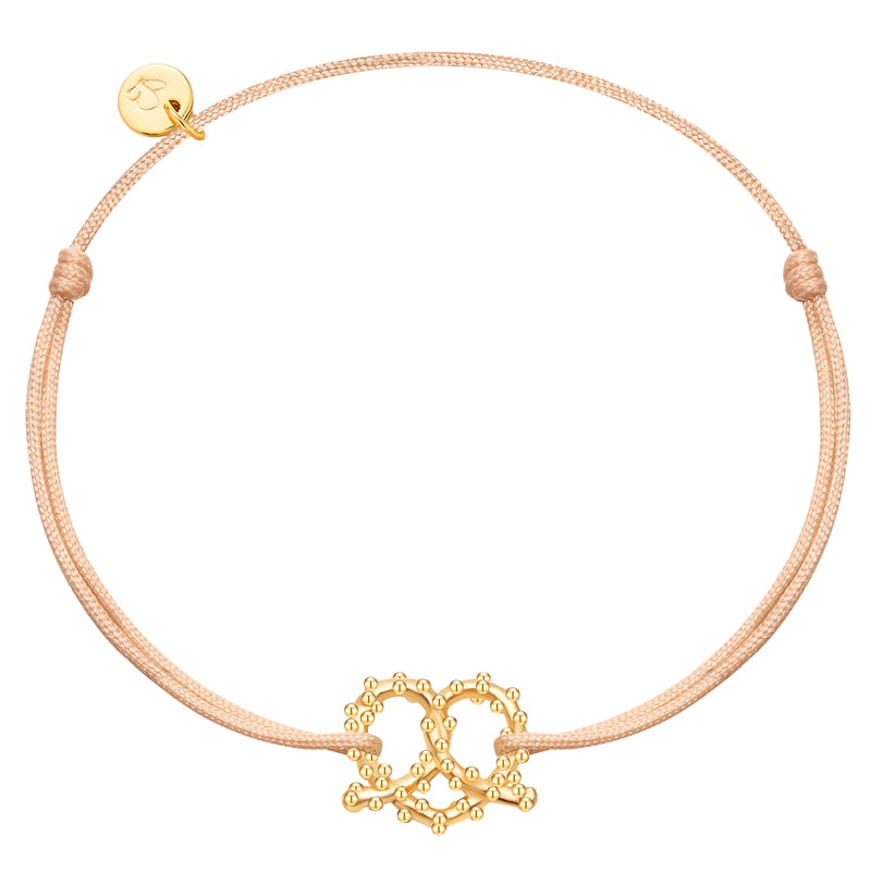 Armband Textil beige HERZ-BREZE gold