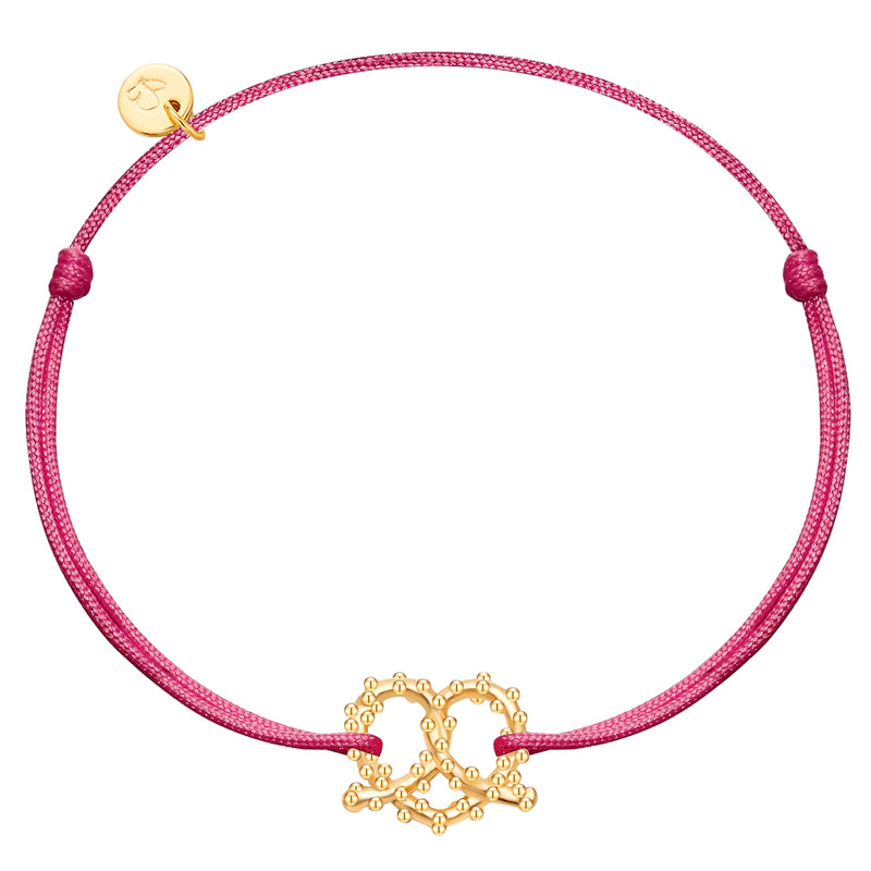 Armband HERZ BREZE beere Textil gold