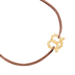 Armband Textil braun HERZ BREZE gold