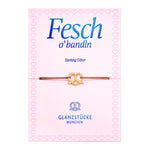 Textil-Armband braun Herz Brez'n gelbgold