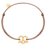 Armband Textil braun HERZ BREZE gold
