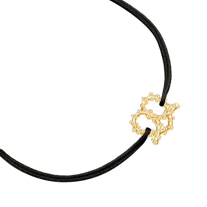 Armband Textil schwarz HERZ-BREZE gold