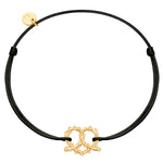 Armband Textil schwarz HERZ-BREZE gold